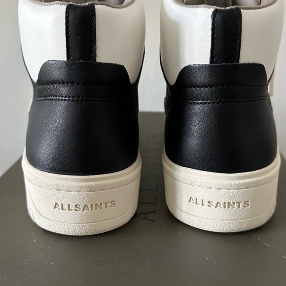 NWT All Saints Pro Suede High Tops Black/White US 8 - Picture 11 of 12